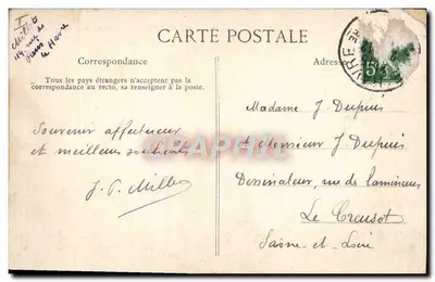 Le Havre — La Jetée, un día de tormenta — E.P.D. n°221 — Reverso