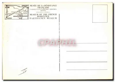 Museu da Resistência — Vassieux-en-Vercors (Drome) — Fundador J. Picirella — Verso