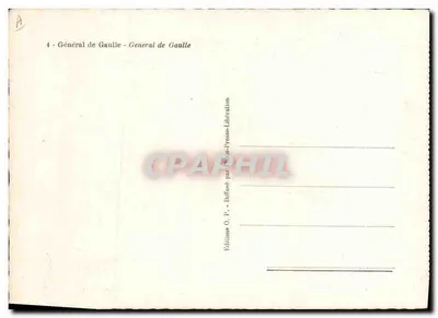 Geral de Gaulle — retrato militar — Edições O.P. - Distribuído por Presse-Libération — Verso