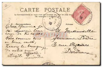 Contadina della Montagna — Serie 'I Contadini del Centro' — Fototipo Bessot et Guionite, Brive — Verso