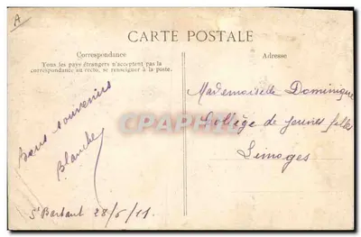 Lou Limousi — Scène de rue avec quatre personnages — éditeur HM, n° 666 — Verso