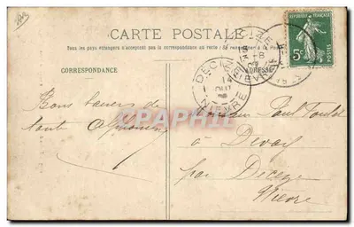 Vrouw uit het Midden — Groenteverkoper — A. de Nussac, uitg., Guéret, n°1027 — Achterkant