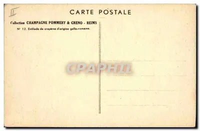 Enfilade de crayères de origem gallo-romana — Coleção Champagne Pommery & Greno - Reims, N° 12 — Verso