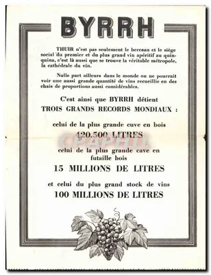 Una parte de las bodegas de Byrrrh en Thuir (Pirineos-Orientales) — Maqueta del pabellón en la Exposición Internacional de París 1937 — Les Ateliers A.B.C. París — Reverso
