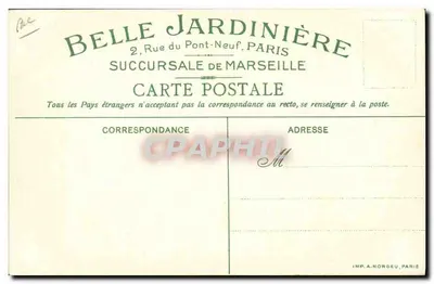 Cena de colheita — O Trigo — Belle Jardinière, filial de Marselha — Verso