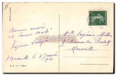 Duas jovens com rosas — Editor Schöll — N° III — Verso