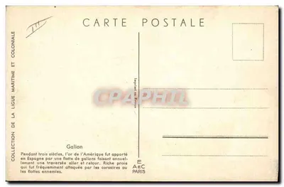 Galion — Frota espanhola rumo à América — L. Haffner — Verso