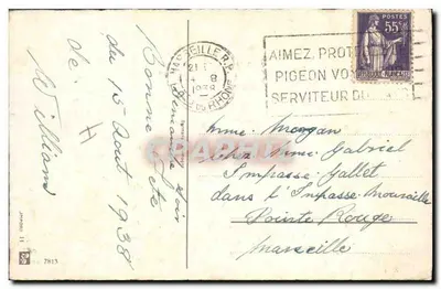 Rosas — Boa Festa — Carta postal — Verso