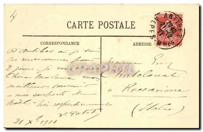 Antibes — Molo i Sygnał — Berger et Cie, Place Macé — Rewers