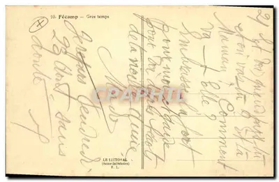 Fécamp — Gros temps — LE LITTORAL (Seine-Inférieure) F. L. — Rewers