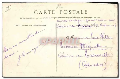 Erquy — Môle w dzień burzy — G. F. / Wydawca Émeraude, nr 2568 — Rewers