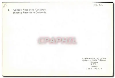Place de la Concorde — Tiroteio — Éditions S.T.L. Issy-Paris — Verso