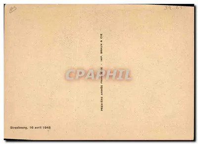 Strasbourg — cérémonie militaire — Première Armée Française & Cie — Verso