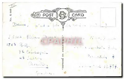 Kind met stapel wasgoed — D. TEMPEST — No. K 660 — Achterkant