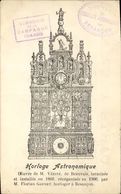 Relógio Astronômico — Besançon — Lembrança da Campanha 1914-1915