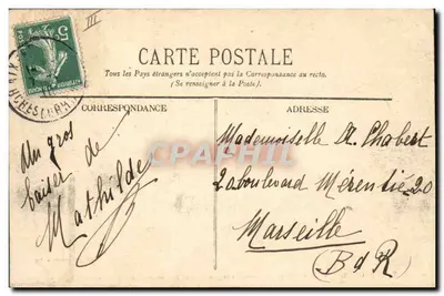 Aix-en-Provence — O Corso — Jumeaux e Jumelles e seu primeiro ponto de vista sobre a repopulação — Coll. Jauszaud - Aix — Verso