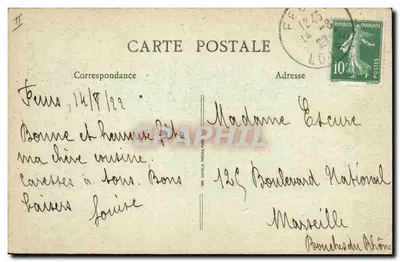 Feuurs (Loire) — O Jacquemard da Igreja N.-D. — Editor F. Gobin, em Feuurs — Verso
