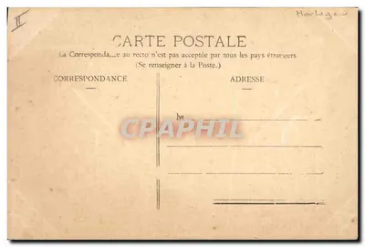 Besançon — A Relógio de St-Jean — encomendada pelo Cardeal Mathieu, concebida em 1858, executada por Mr Vérité, reorganizada por Mr Florian Goudey — Verso