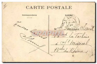 Femme en robe de style militaire — portrait avec voile — éditeur Barbichet, n°5 — Verso