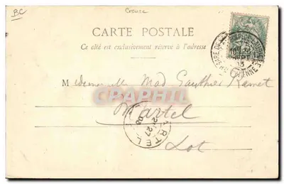 Oude boer uit Creuse — A. de Nussac, uitgever, Guéret — n°74 — Achterkant