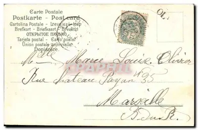 Arranjo de rosas — Lembrança — Editor S. 210, N° 3382 — Verso