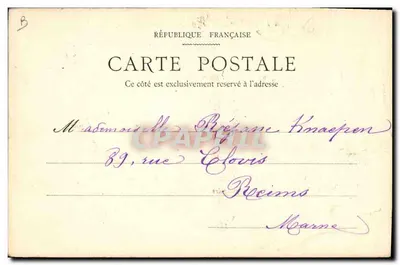 As Colheitas na Champagne — Transporte de cestas para as prensas — Fototipo Ponsin-Druart, Reims — Verso