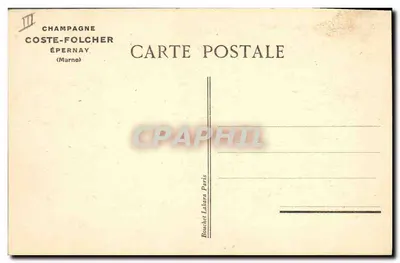 Champagne COSTE-FOLCHER ÉPERNAY — Una de las galerías de vinos sobre tablas — Reverso