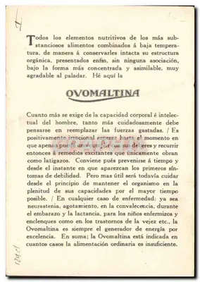 Mulher usando lenço vermelho — propaganda para Ovomaltina — Knapp Co. Inc. N.Y. — Verso