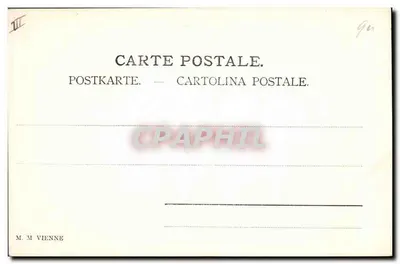 Frau mit Schafen und Hasen — pastorale Szene — M. M. Vienne, n° III — Rückseite