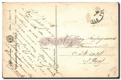Paris durante a guerra — Partida — Editor X. Suger, série 79 — Verso