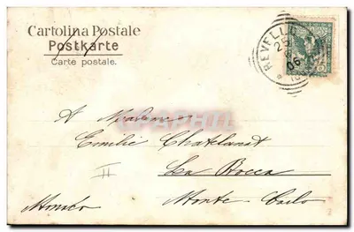 Pansées — karta pocztowa z Revellé — wydawca Cartolina Postale — Rewers