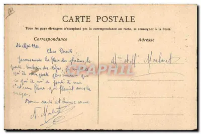 Lembrança de Grenoble — Edelweiss, Estrela dos Alpes — editor não visível — Verso
