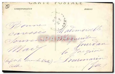 Stara pocztówka Phare Cette Coup de mer Mole St louis et Brise lames — Rewers