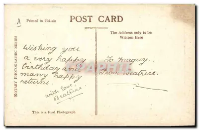 Miss Gladys Cooper, Jean & John — Série Fotográfica Rotary — editora Gita Marill — Verso