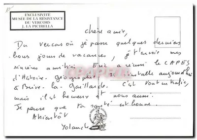 A Capela no Vercors - A vila — Vassieux no Vercors - Vila Companheiro da Libertação — Saint Agnan no Vercors - Vista da vila — Verso