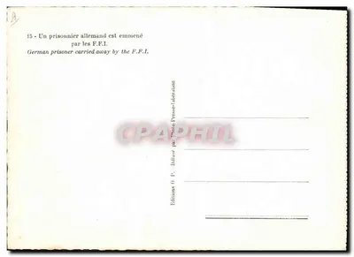 Prisioneiro alemão levado pelos F.F.I. — Edições O.P. — n°15 — Verso
