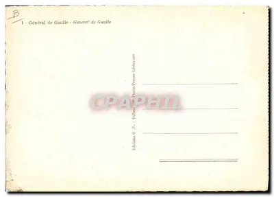 Geral de Gaulle — retrato militar — Edições O.P. - Distribuídas por Photo-Presses-Librairies — Verso
