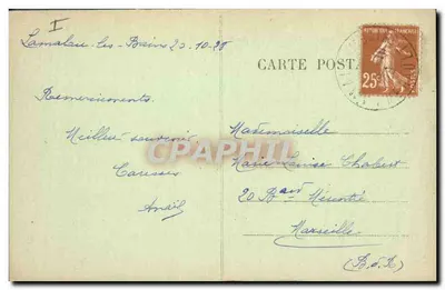 LAMALOU-les-BAINS — Most wiszący w Tarrasac — Wyd. Lappart, nr 430 — Rewers