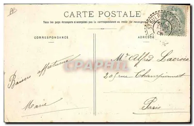 Mała pasterka z Creuse — A. de Nussac, wyd., Guéré — Rewers