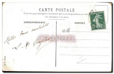 Arranjo de rosas — Boas Festas — J. C. Paris — Verso