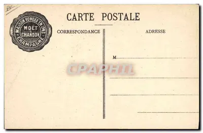 EMBALAGEM DE VINHOS EM BARRIS — MOËT E CHANDON — IMP. CHEQUE, ÉPERNAY — Verso
