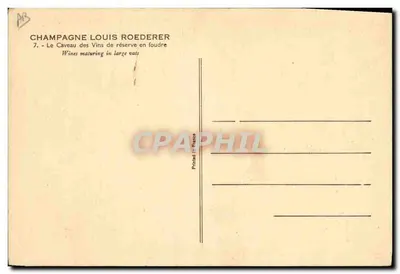 Caveau rezerwowy — Zamek Louis Roederer — Wydawca: Champagne Louis Roederer — Rewers