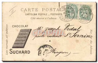 Mont-Blanc — Chambéry e Savoia — Chocolate Suchard — Verso