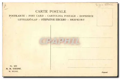 Jovem mulher com chapéu rosa — retrato — M. M. Vienne, n° 400 — Verso