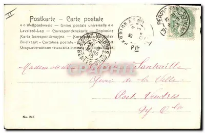 Femme en robe élégante — scène de jardin — éditeur Papierman, n° 846 — Verso