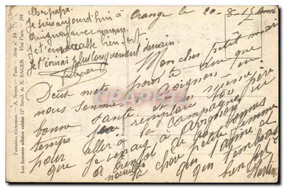 Mulher soldado brasileira — Ao serviço da Entente — X. SAGER — Verso