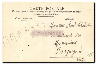 Drei komische Figuren — Zeichnung von Louis Saccy — C88 — Rückseite