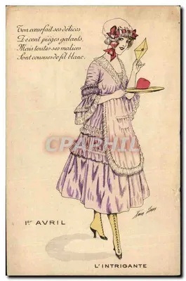 L'INTRIGANTE — 1º DE ABRIL — Fantasias Parisienses, série N°10, por X. Sager