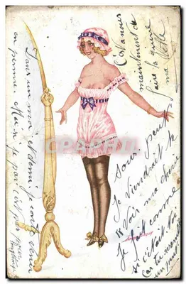Bilhete postal antigo Fantasia Ilustrador Sager Mulher