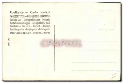 Bukiet fiołków — kolorowa ilustracja — seria 363 — Rewers